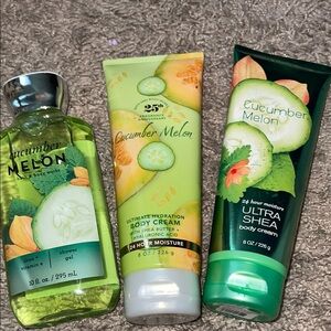 Bath & Body Works Cucumber Melon Body Care Set